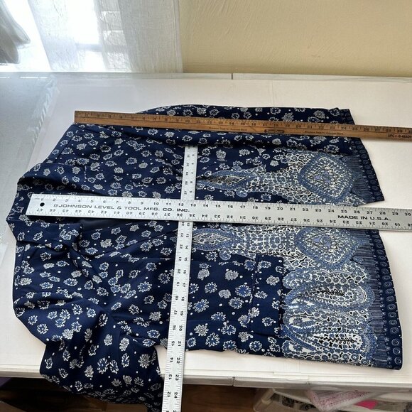 Eloquii by The Limited Womens Navy Blue Paisley Lightweight 1 Button Blazer 16W - Picture 11 of 14